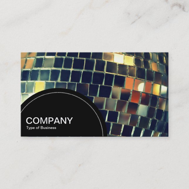 Semi-circle Panel (dots) - Mirror Ball Business Card (Front)