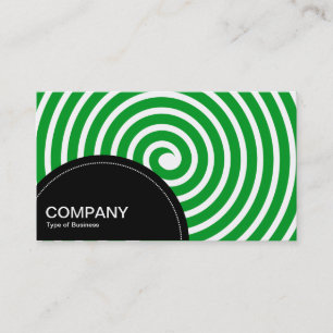 Semi-circle Panel (dots) - Spiral Grass Green Business Card