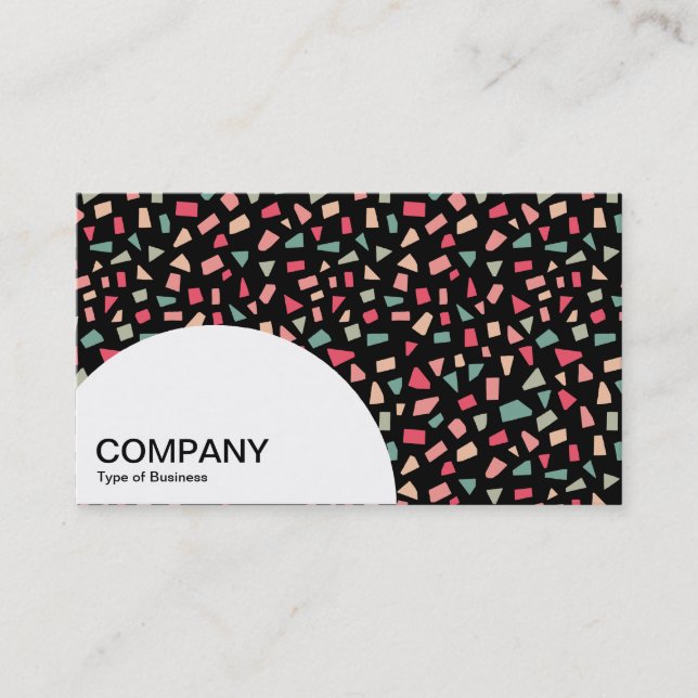 Semi-circle Panel -Shards 01 0n Black Business Card (Front)
