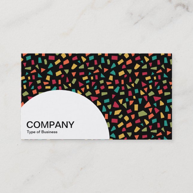 Semi-circle Panel -Shards 02 0n Black Business Card (Front)