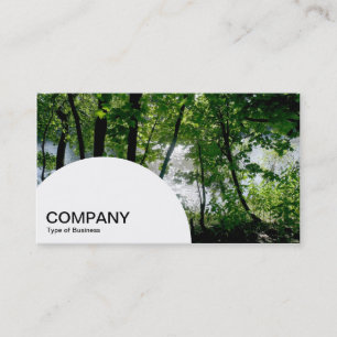 Semi-circle Panel - Tree near a River Business Card