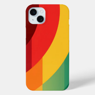 Semi circles in vivid colours iPhone 15 mini case