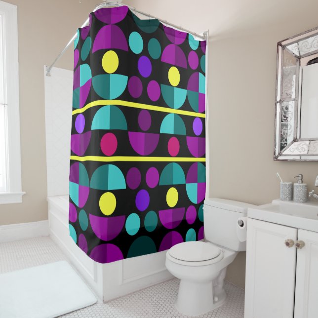 Semi Circles Shower Curtain (In Situ)
