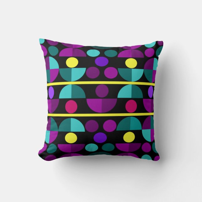 Semi Circles Throw Pillow (Front)