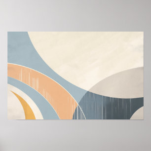 Semi-circular forms in neutral shades poster