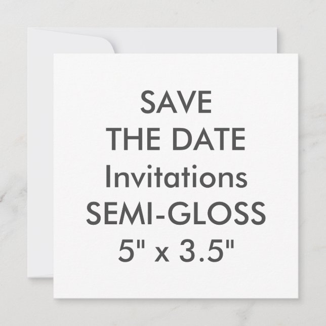 SEMI-GLOSS 110lb 5.25" Square Wedding Invitations (Front)