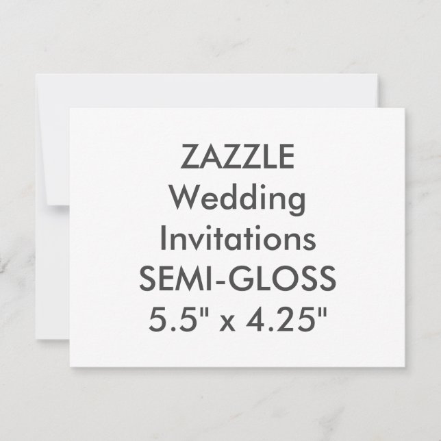 SEMI-GLOSS 110lb 5.5” x 4.25" Wedding Invitations (Front)