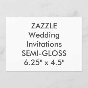 SEMI-GLOSS 110lb 6.25" x 4.5" Wedding Invitations