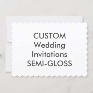 SEMI-GLOSS 110lb 7" x 5" Wedding Invitations