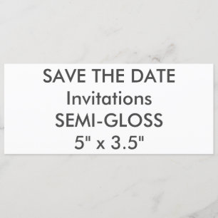 SEMI-GLOSS 110lb 9.25" x 4" Wedding Invitations