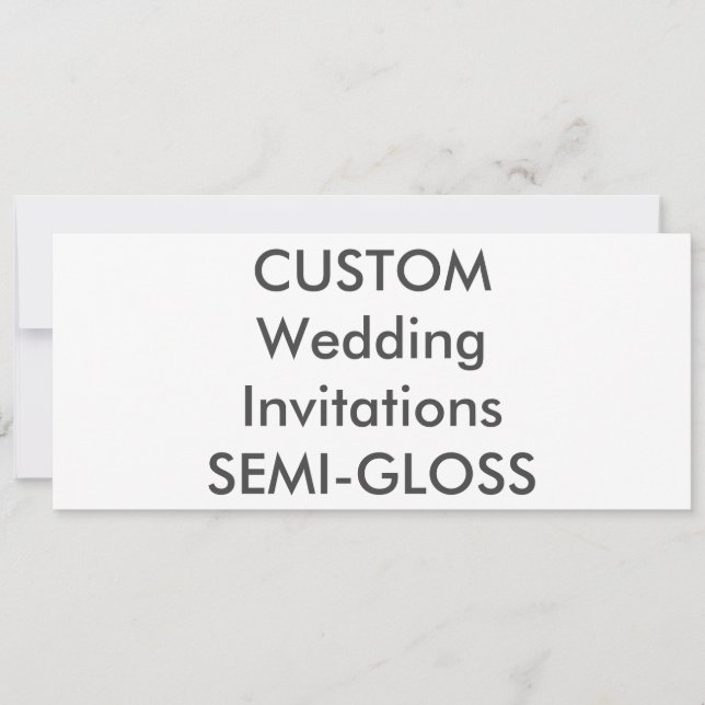 SEMI-GLOSS 110lb 9.25" x 4" Wedding Invitations (Front)