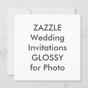 SEMI-GLOSS 5.25" Square Wedding Invitations