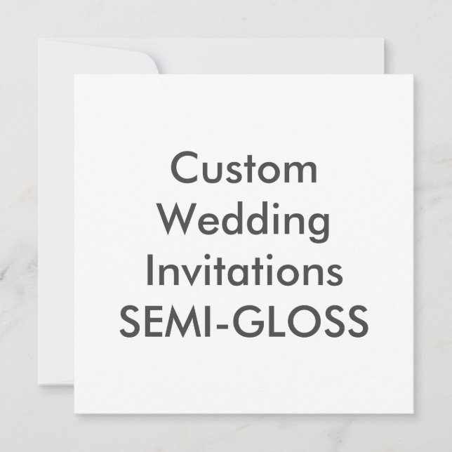 SEMI-GLOSS 5.25" Square Wedding Invitations (Front)