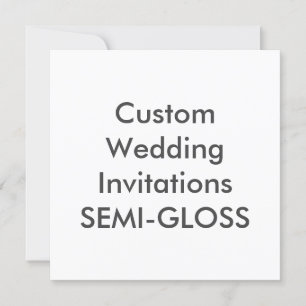 SEMI-GLOSS 5.25" Square Wedding Invitations