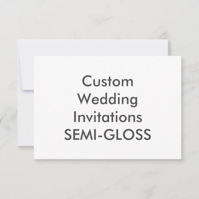 SEMI-GLOSS 5” x 3.5" Wedding Invitations (Front)