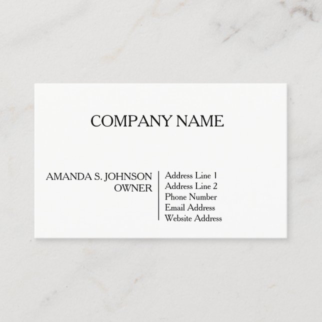 Semi Gloss Business Card (Front)