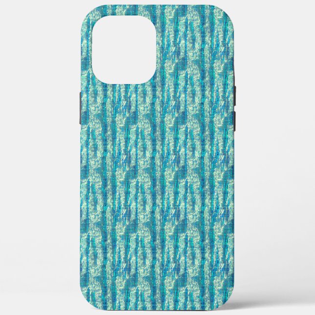 Semi-pixelated cotton in mix of cyan and turquoise Case-Mate iPhone case (Back)