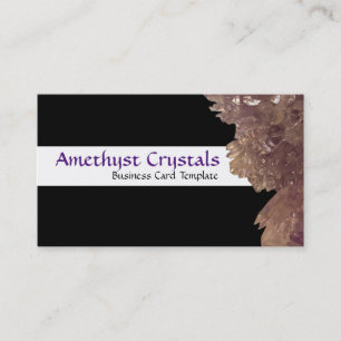 Semi Precious Amethyst Crystals Healing Business Card