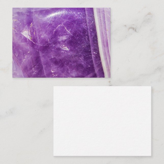 Semi-precious gemstone stone texture structure enclosure card (Front/Back)