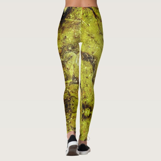 Semi-precious gemstone stone texture structure leggings (Back)