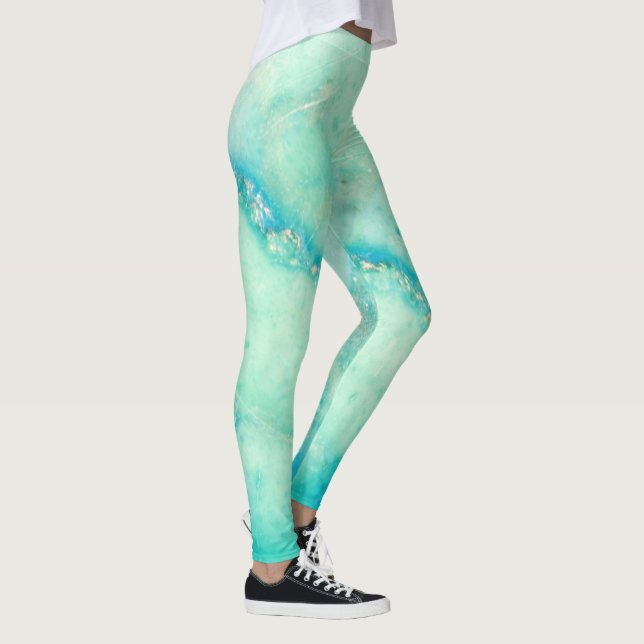 Semi-precious gemstone stone texture structure leggings (Right)