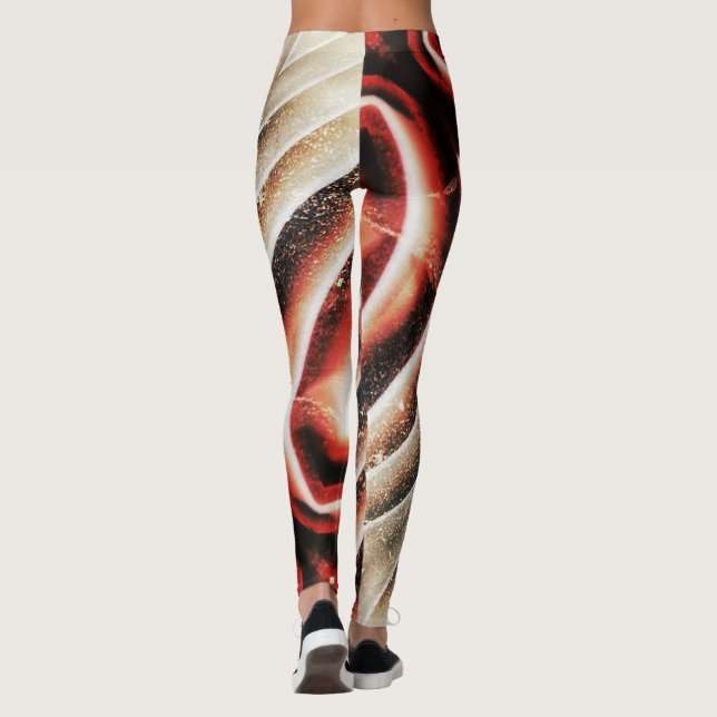 Semi-precious gemstone stone texture structure leggings (Back)