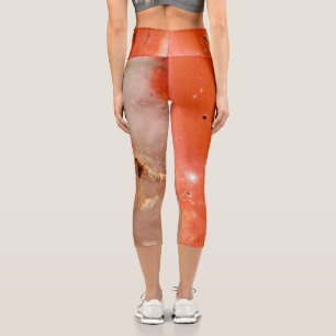 Semi-precious gemstone texture structure capri leggings