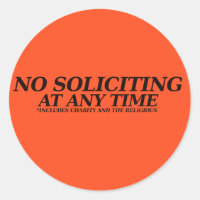 Semi-Rude No Soliciting Sign