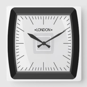 Semi Square London Square Wall Clock