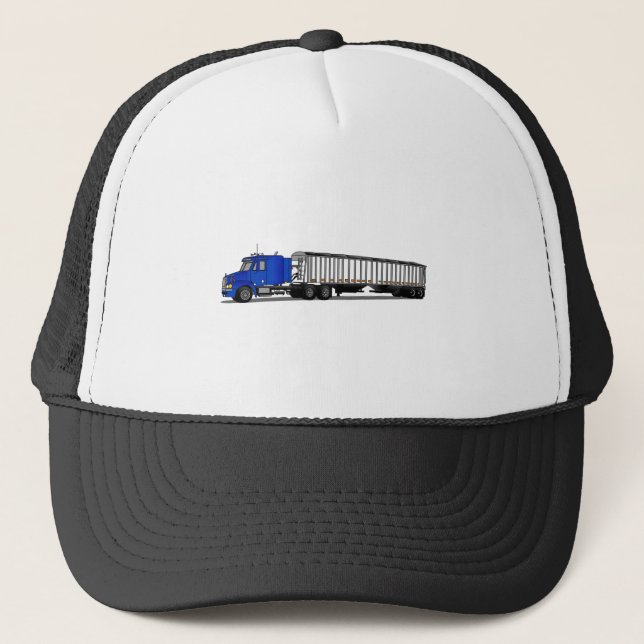 Semi Tractor Trailer Trucker Hat (Front)