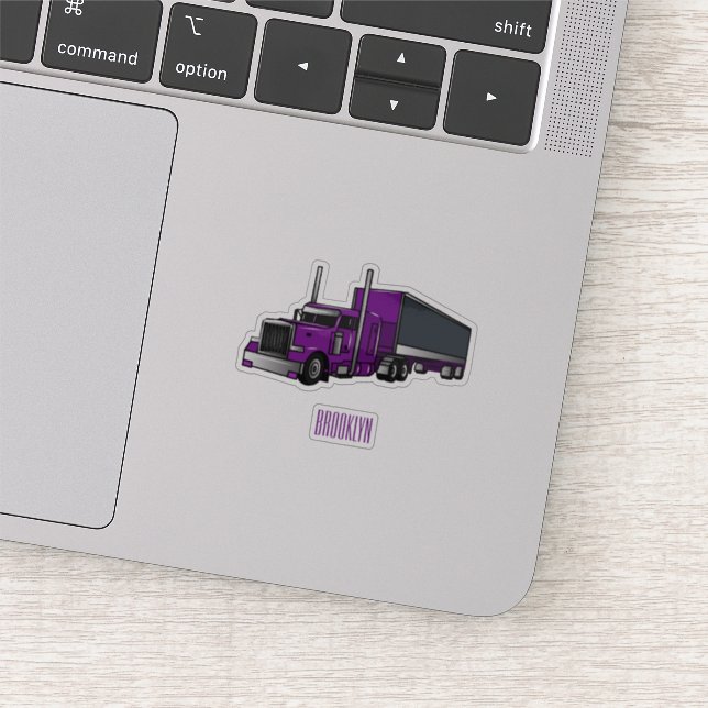 Semi-trailer truck cartoon illustration (Detail)