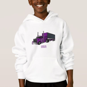 Semi-trailer truck cartoon illustration
