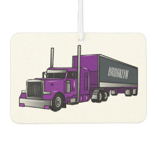 Semi-trailer truck cartoon illustration car air freshener