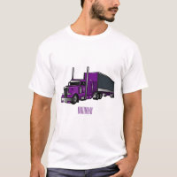Semi-trailer truck cartoon illustration