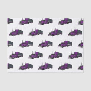 Semi-trailer truck cartoon illustration tissue paper