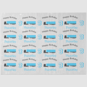 Semi-Trailer Truck Transportation Trucks Birthday Tissue Paper