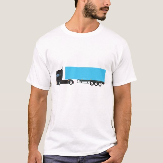 Semi-Trailer Truck Transportation Trucks T-Shirt (Front)