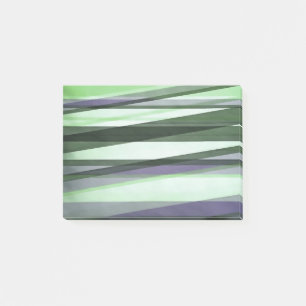 Semi Transparent Layers In Green Lime and Lavendar Post-it Notes