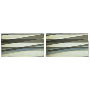 Semi Transparent Layers In Sand Brown And Blue Pillowcase