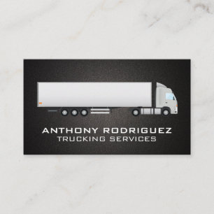 Semi Truck and Trailer Business Card
