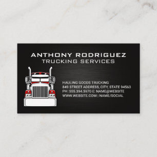 Semi Truck Big Rig Transport Business Card