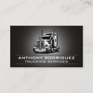 Semi Truck Big Rig Transport Deliveries Business Card
