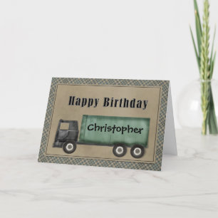 Semi Truck Birthday Card