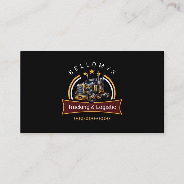 Semi Truck Business Card (Front)