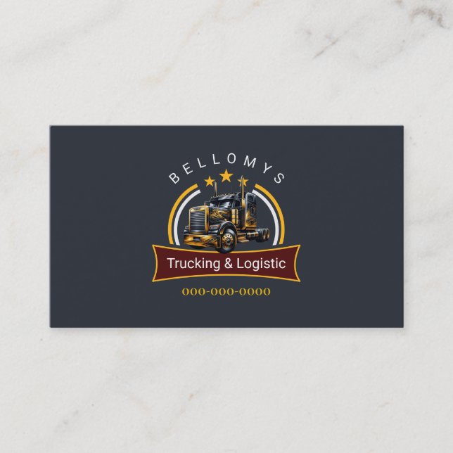 Semi Truck Business Card (Front)