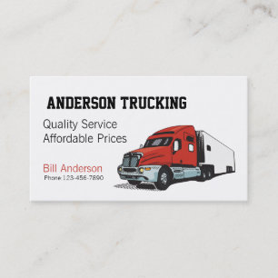 Semi Truck  Business Card