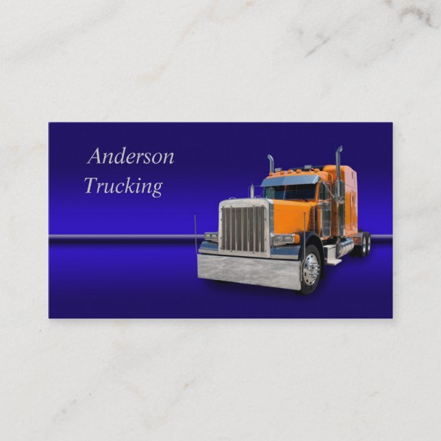 Semi Truck  Business Card (Front)