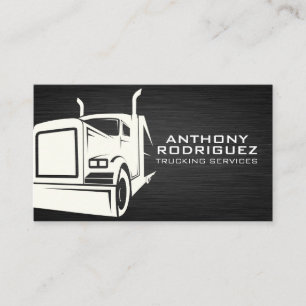 Semi Truck Close Up Logistics Business Card