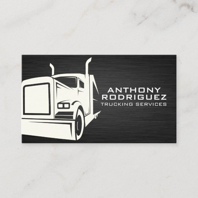 Semi Truck Close Up | Logistics Business Card (Front)