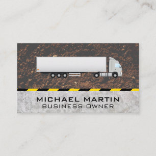 Semi Truck   Construction Business Card